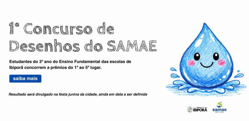 SAMAE lança Concurso de Desenhos em homenagem ao Dia Mundial da Água