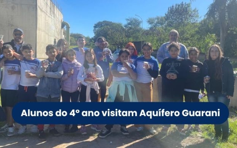 Alunos do 4º ano visitam Aquífero Guarani, em Ibiporã